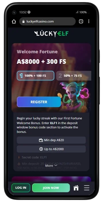 Bonuses in LuckyElf Casino App